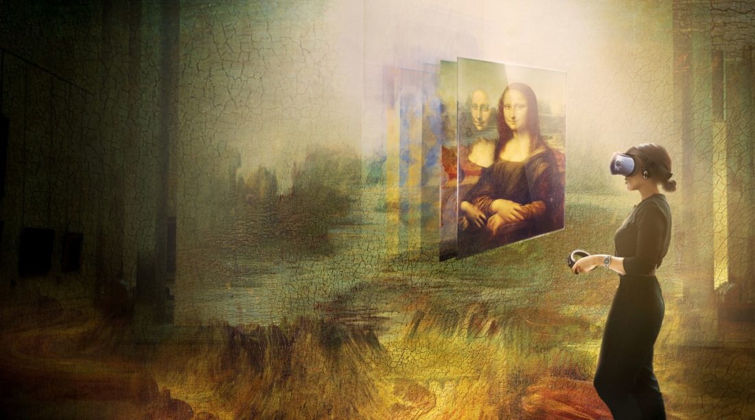 Auswirkung der Digitalisierung auf die Kunst. Mona Lisa virtuell erfahren.