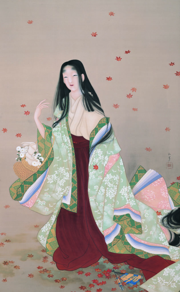 Uemura Shoen, Flower Basket, 1915, Shouhaku Art Museum